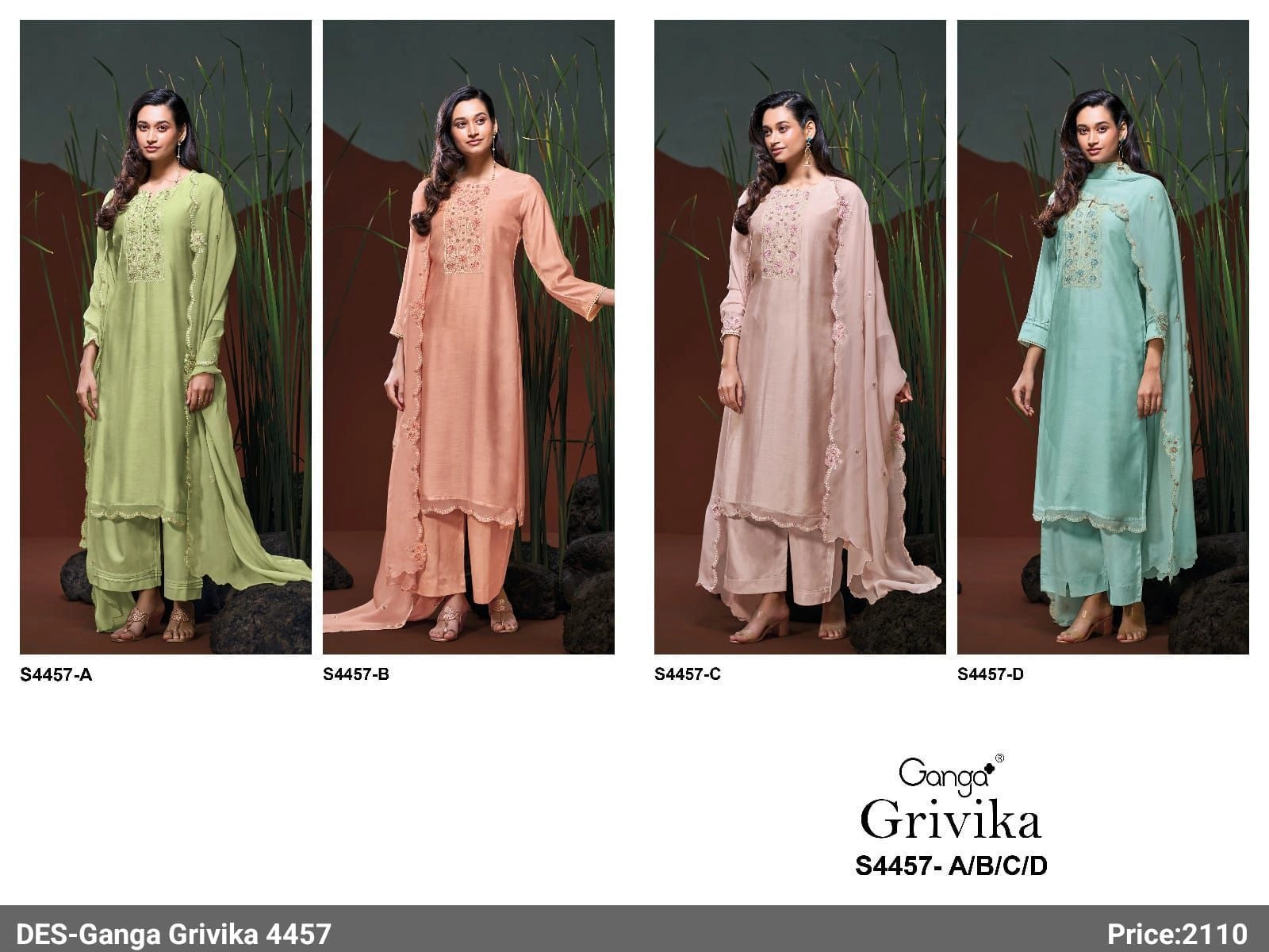 Ganga-Grivika S4457(Rs.2110 per piece: total 4 piece) 1