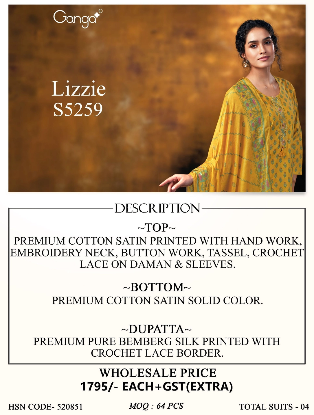 Ganga-Lizzie
S5259(Rs.1795 per piece: total 4 piece) 11