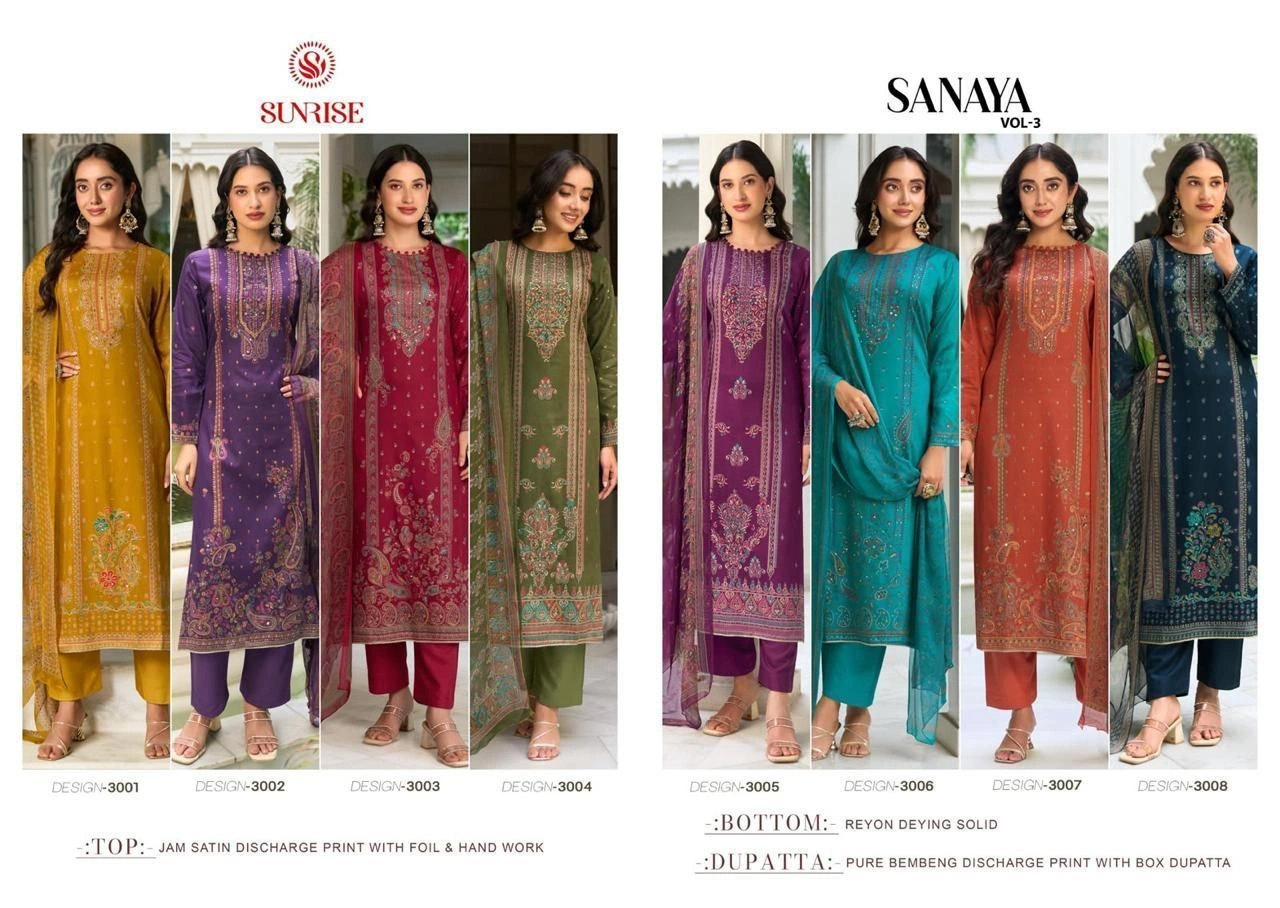 SUNRISE-SANAYA
VOL-3(Rs.995 per piece: total 8 piece) 13