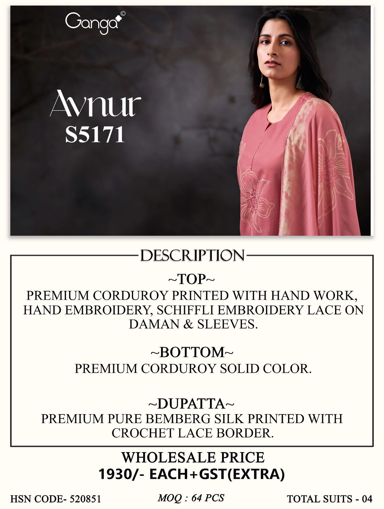 Ganga-Avnur
S5171(Rs.1930 per piece: total 4 piece) 11