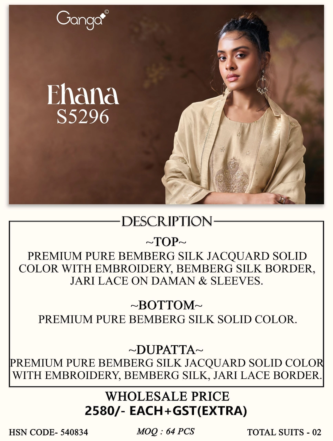 Ganga-Ehana
S5296(Rs.2580 per piece: total 2 piece) 7