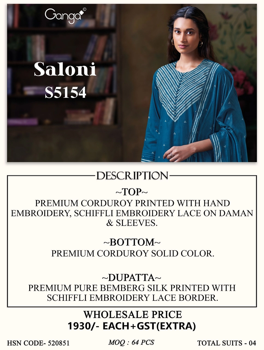 Ganga-Saloni
S5154(Rs.1930 per piece: total 4 piece) 11