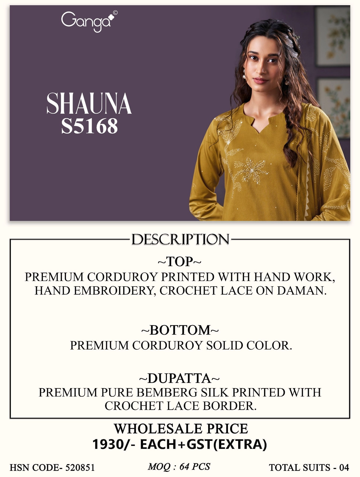 Ganga-SHAUNA
S5168(Rs.1930 per piece: total 4 piece) 11