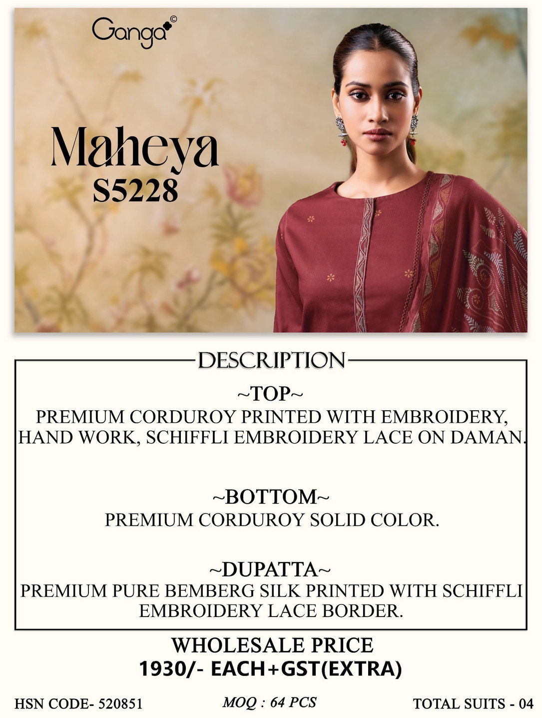 Ganga-Maheya
S5228(Rs.1930 per piece: total 4 piece) 11