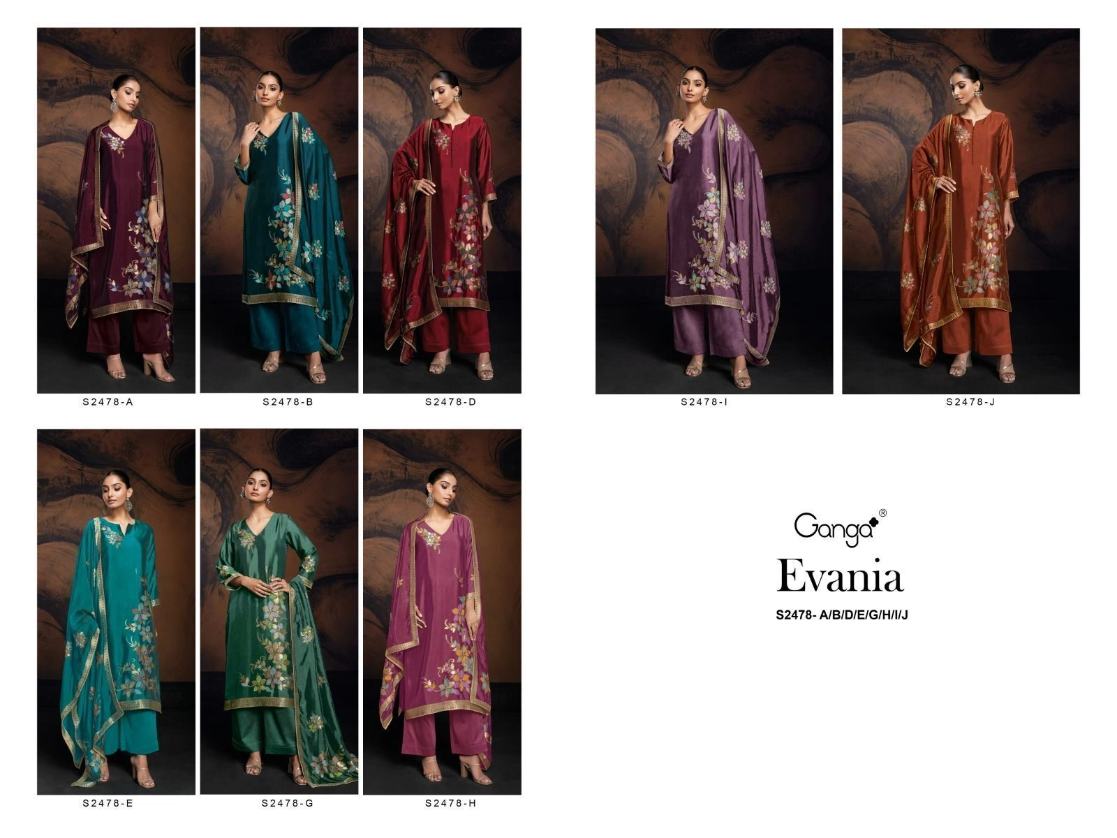Ganga-Evania
S2478(Rs.2165 per piece: total 8 piece) 18
