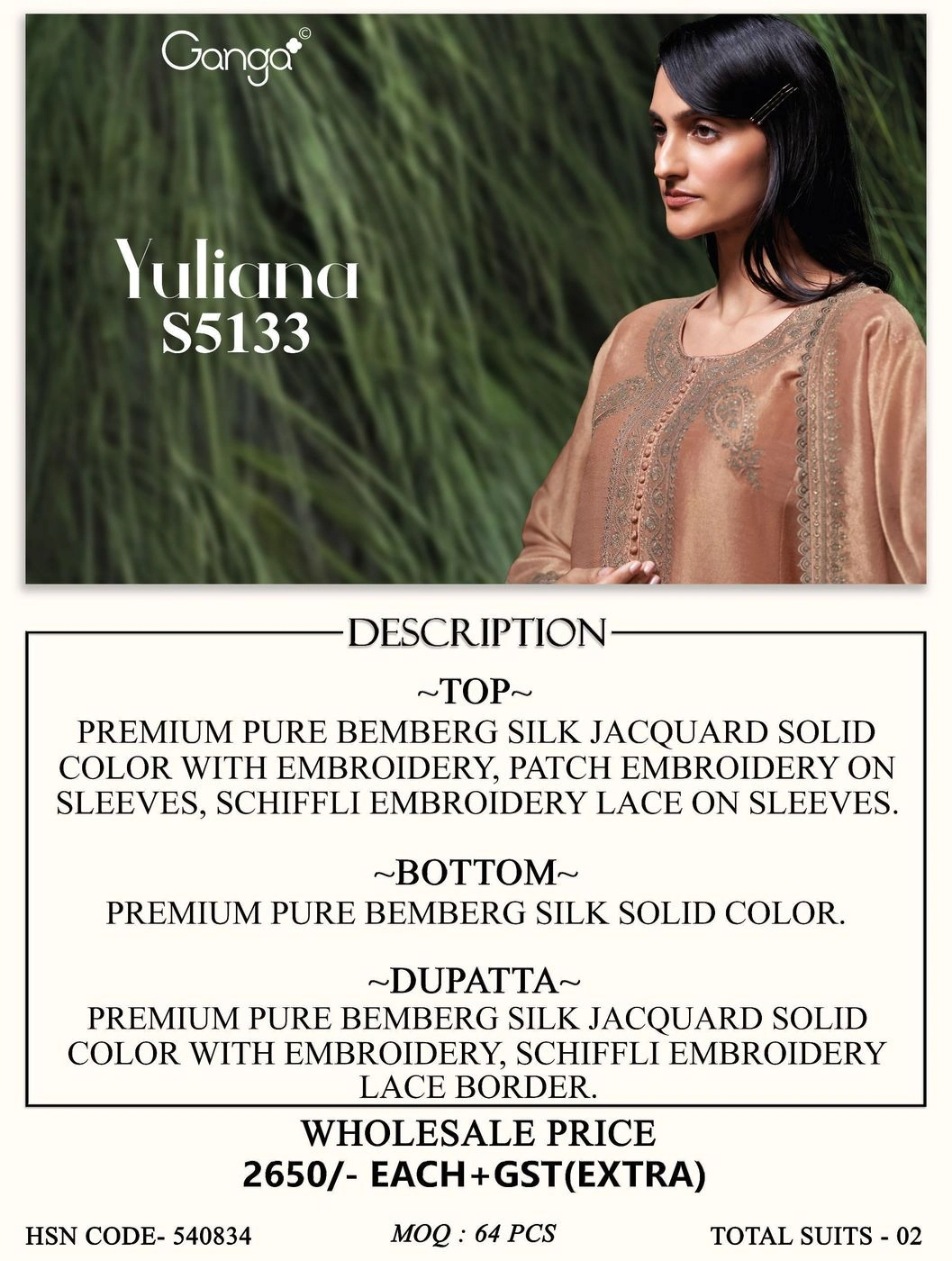 Ganga-Yuliana
S5133(Rs.2650 per piece: total 2 piece) 7