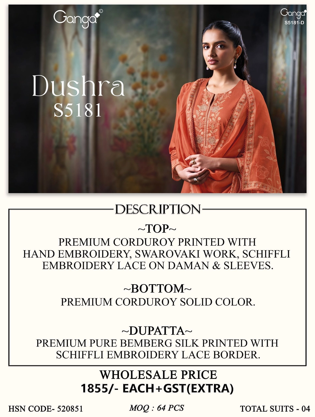 Ganga-Dushra
S5181(Rs.1855 per piece: total 4 piece) 11