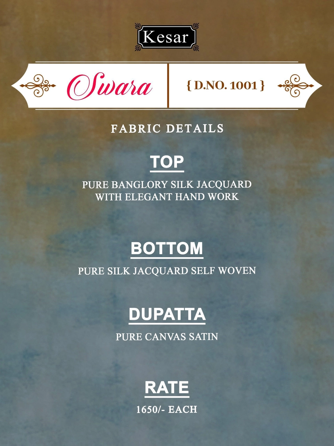 Kesar-Swara(Rs.1650 per piece: total 4 piece) 8