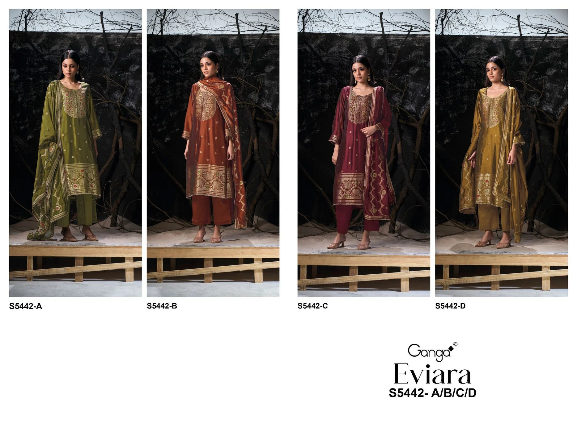 Ganga-Eviara
S5442(Rs.2165 per piece: total 4 piece) 10