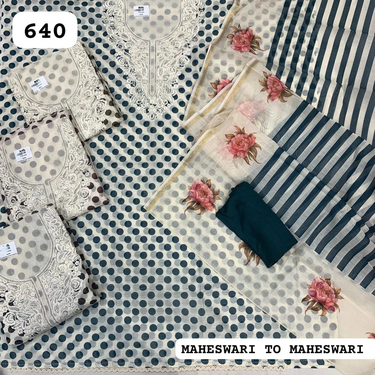 MAHESWARI TO MAHESWARI(Rs.640 per piece: total 4 piece)