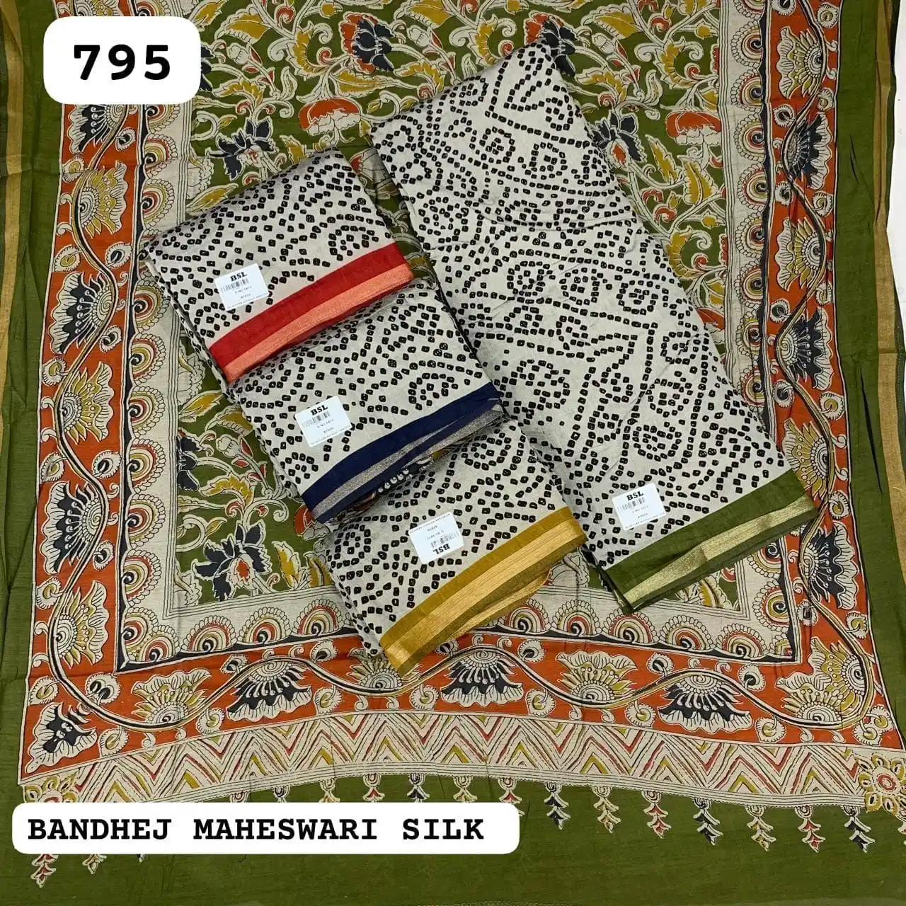 BANDHEJ MAHESWARI SILK(Rs.795 per piece: total 4 piece)