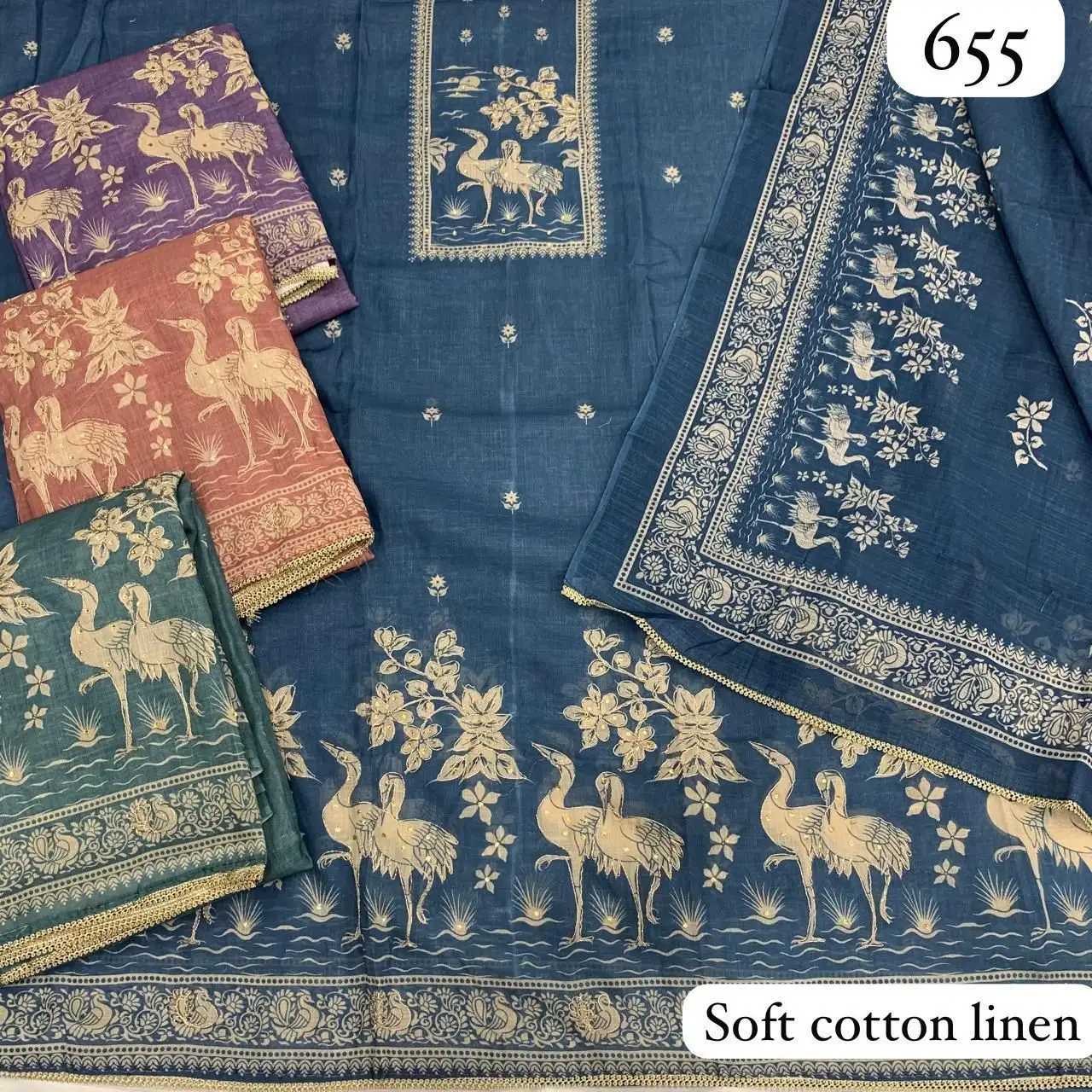 Soft cotton linen(Rs.655 per piece: total 4 piece)