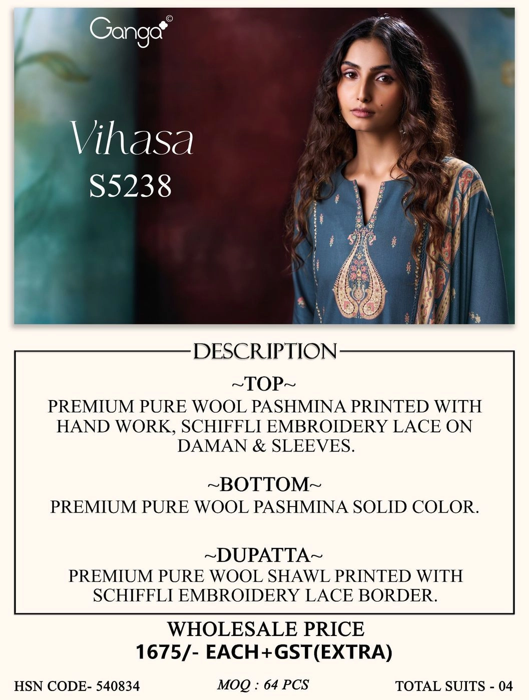 Ganga-Vihasa
S5238(Rs.1675 per piece: total 4 piece) 11