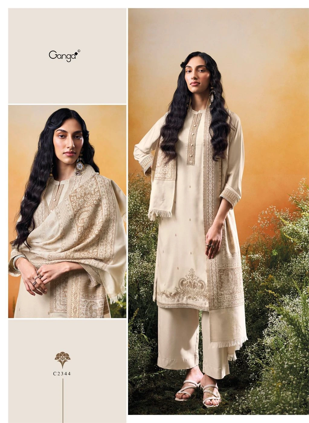 Ganga-Krishna
C2340 - C2345(Rs.2150 per piece: total 6) 7