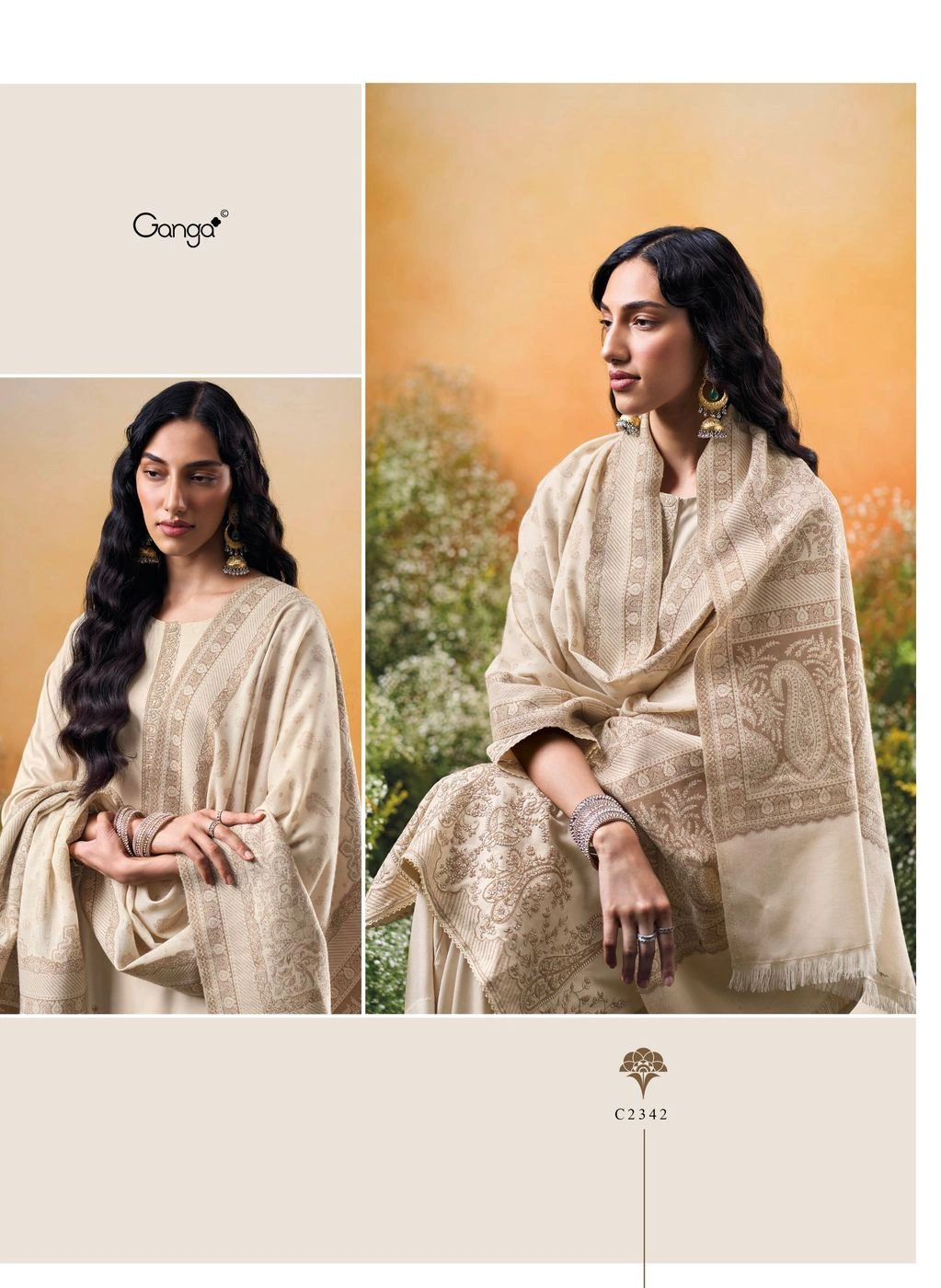 Ganga-Krishna
C2340 - C2345(Rs.2150 per piece: total 6) 11