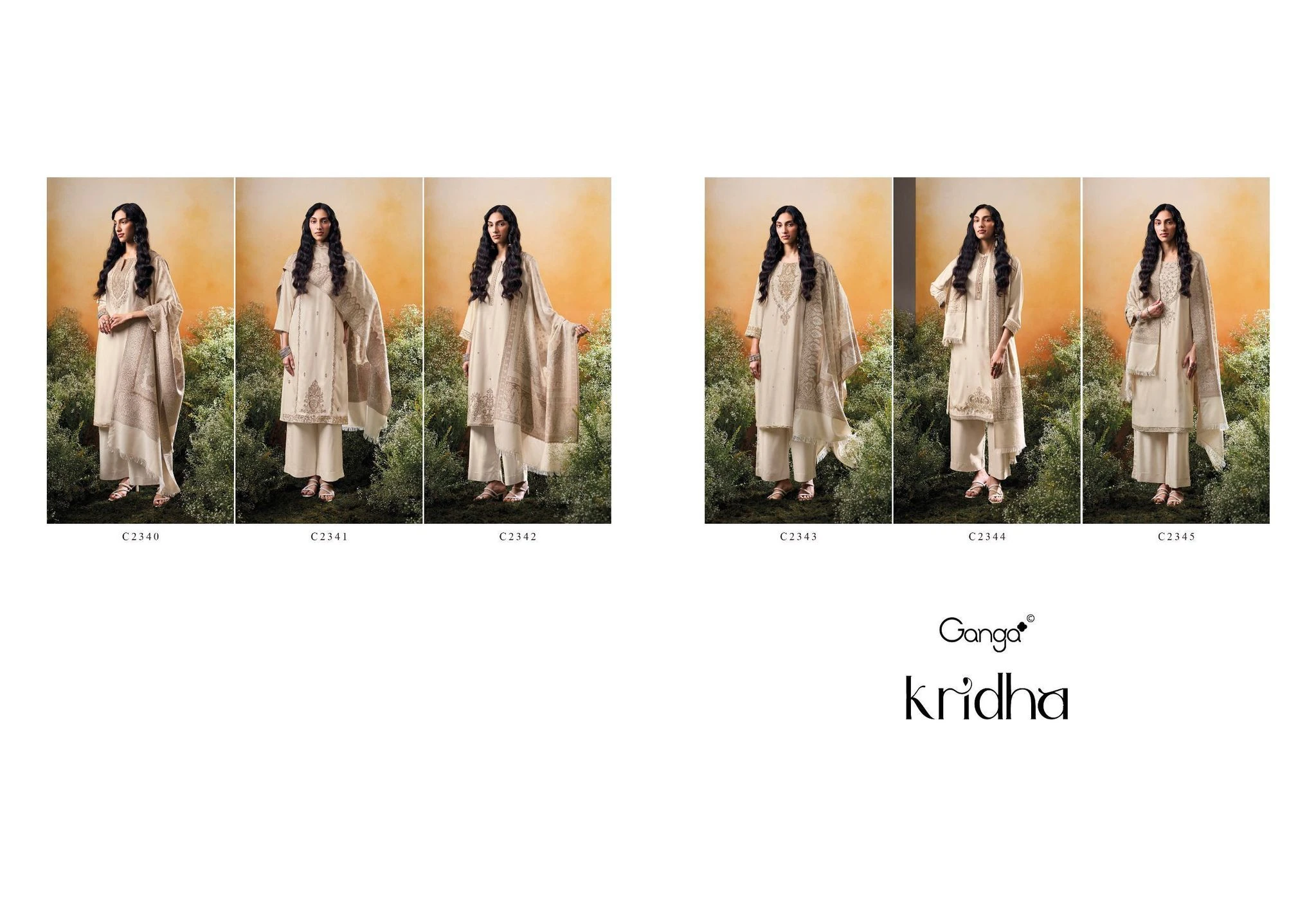 Ganga-Krishna
C2340 - C2345(Rs.2150 per piece: total 6) 13