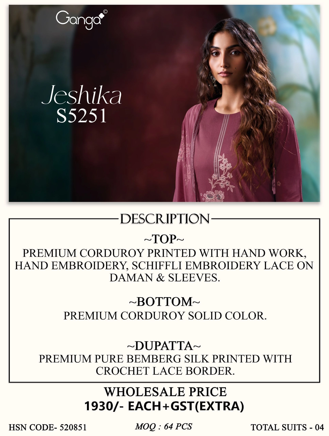 Ganga-Jeshika
S5251(Rs.1930 per piece: total 4 piece) 11