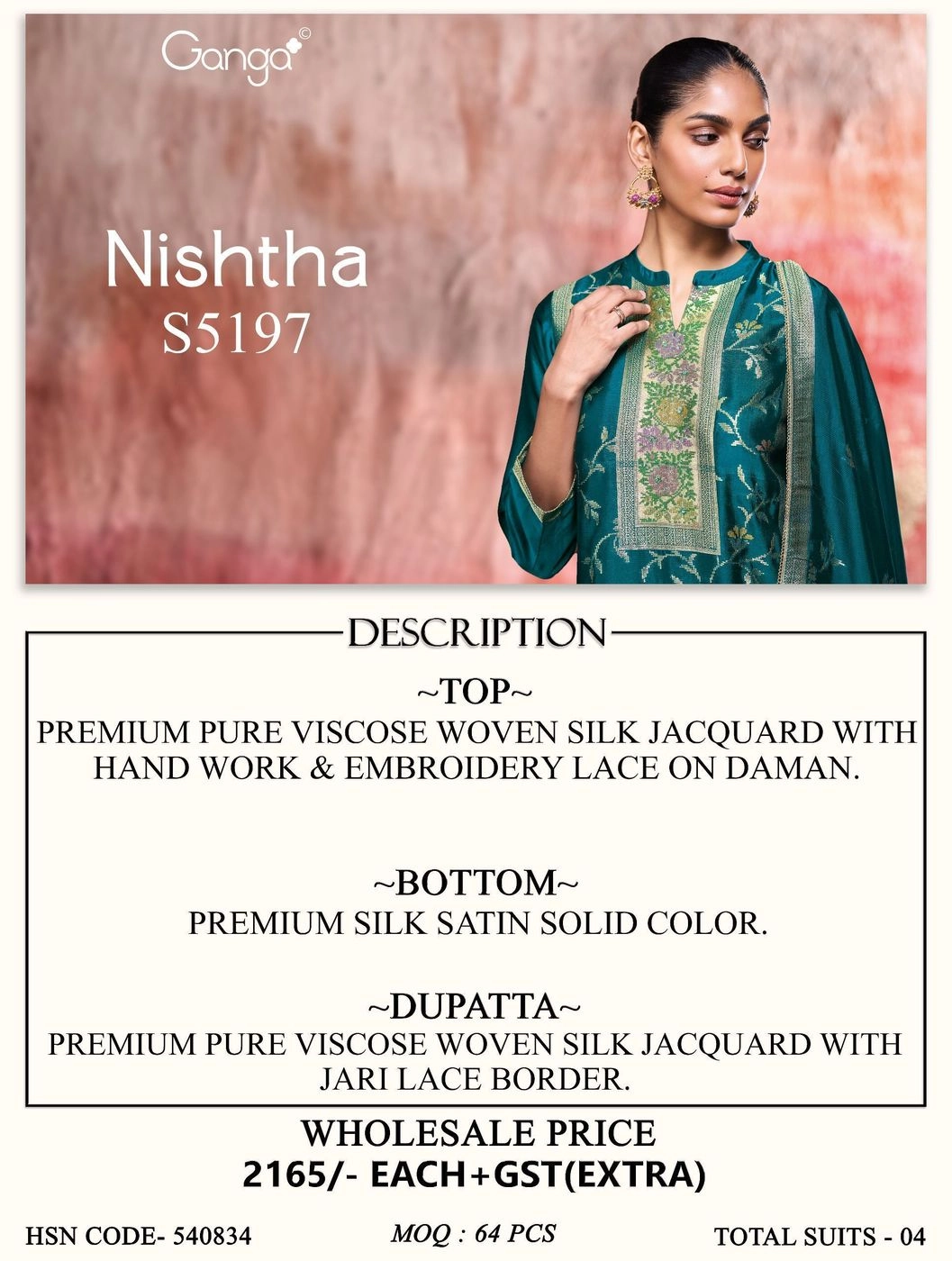 Ganga-Nishtha
S5197(Rs.2165 per piece: total 4 piece) 10