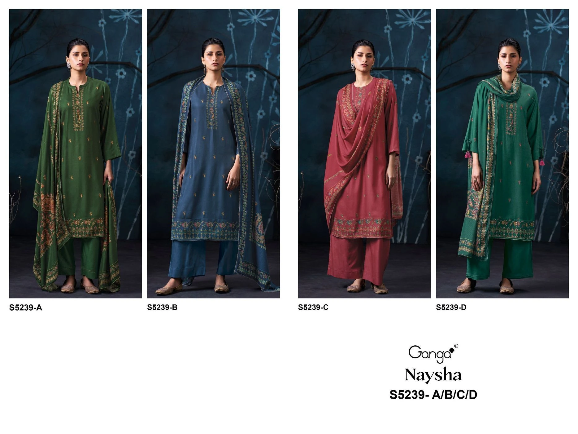 Ganga-Naysha
S5239(Rs.1675 per piece: total 4 piece) 10