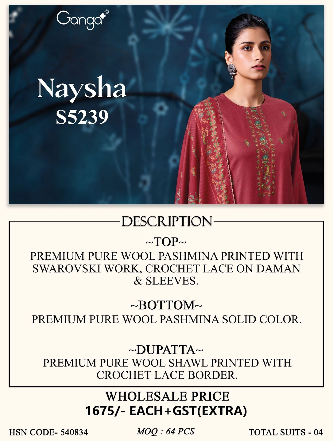 Ganga-Naysha
S5239(Rs.1675 per piece: total 4 piece) 11