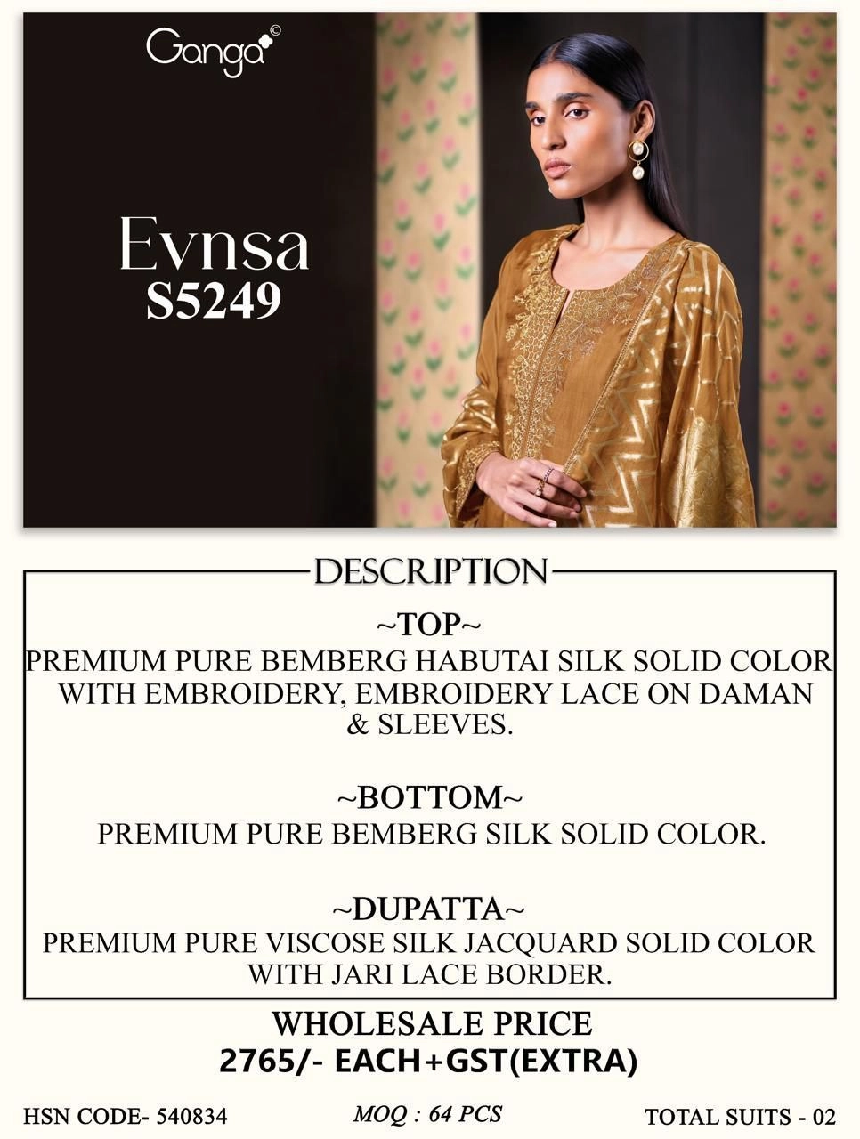 Ganga-Evnsa
S5249(Rs.2765 per piece:total 2 piece) 4