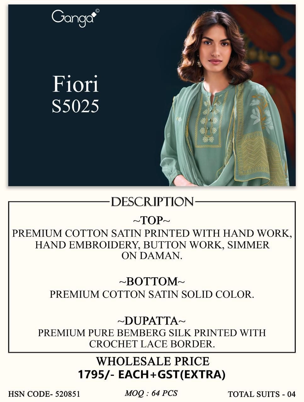 Ganga-Fiori S5025(Rs.1795 per piece:total 4 piece ) 2