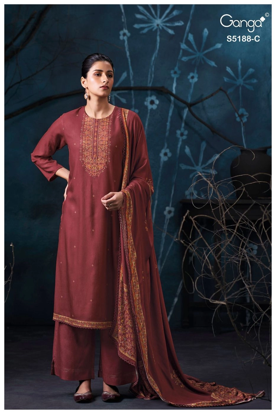 Ganga – Grieya S5188(Rs.1675 per piece:total 4 piece) 1