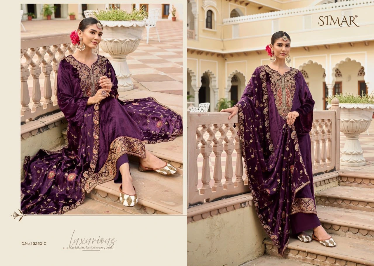 Simar-Sahira pure velvet (Rs.3095 per piece:total 4 piece) 1
