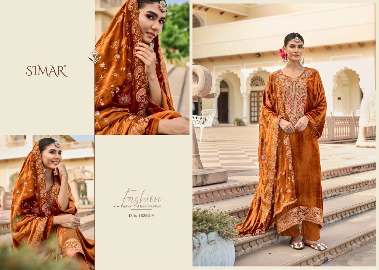 Simar-Sahira pure velvet (Rs.3095 per piece:total 4 piece) 5