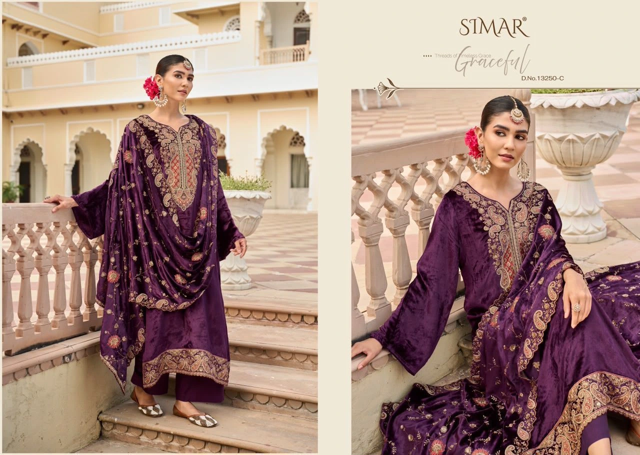 Simar-Sahira pure velvet (Rs.3095 per piece:total 4 piece) 8