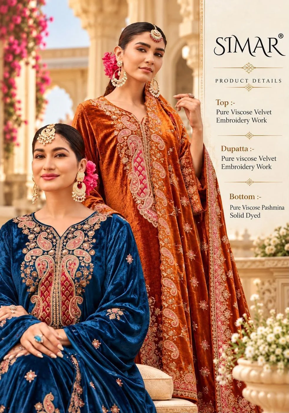 Simar-Sahira pure velvet (Rs.3095 per piece:total 4 piece) 9