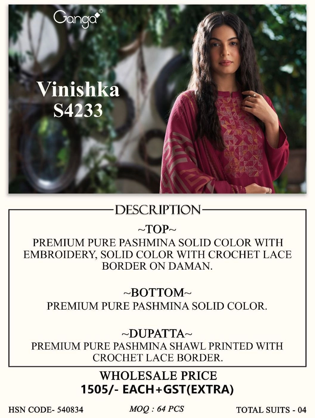 GANGA-VINISHKA S4233(Rs.1505 per piece:total 4 piece) 9