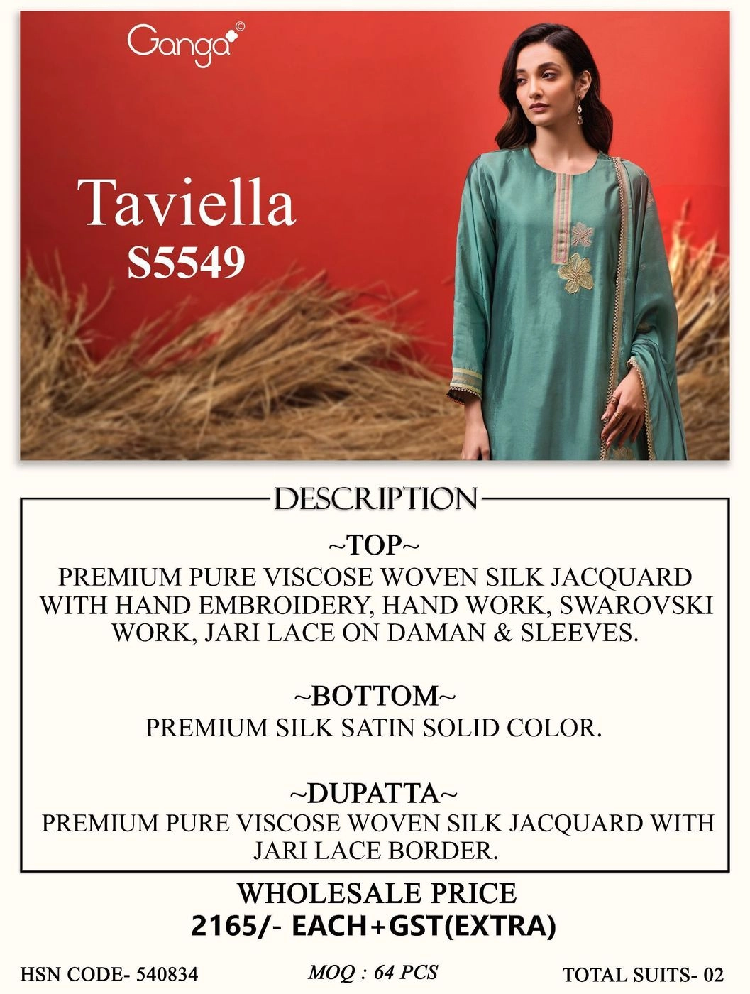 GANGA-TAVIELLA S5549(Rs.2165 per piece: total 2 piece) 7