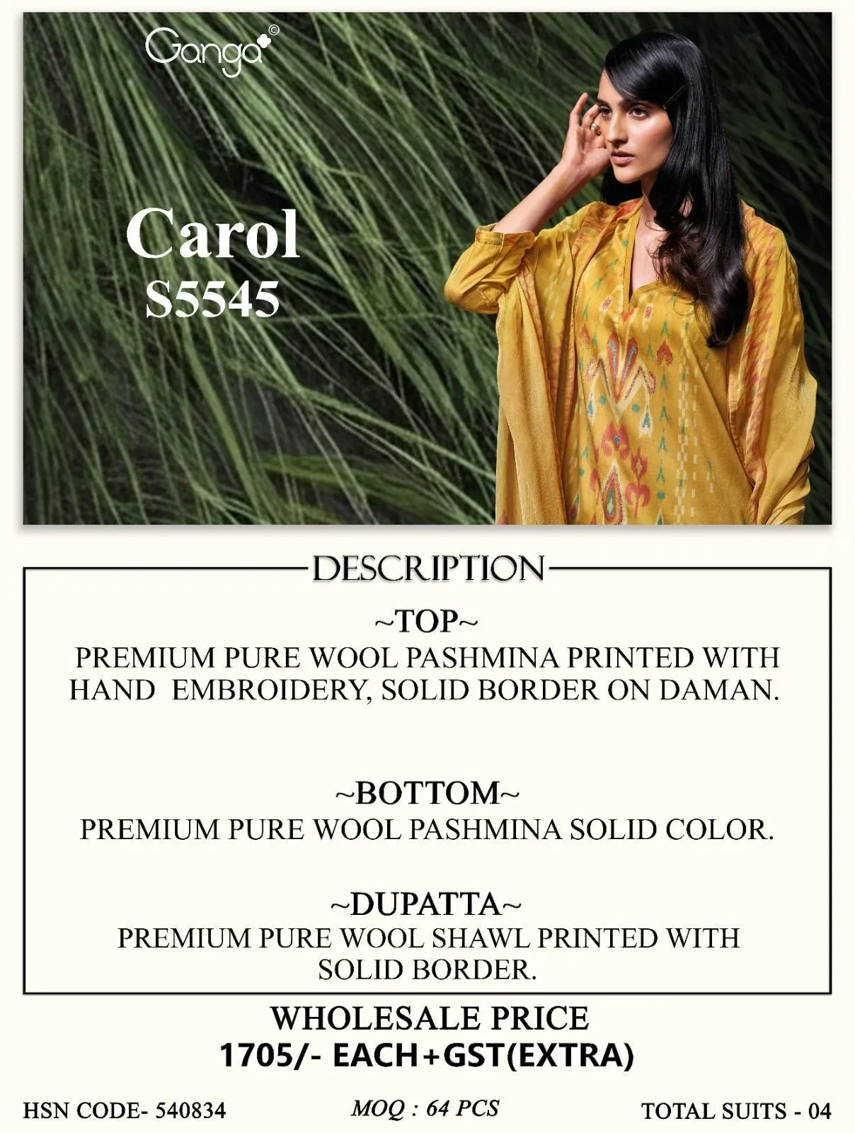 GANGA-CAROL S5545(Rs.1705 per piece:total 4 piece) 1