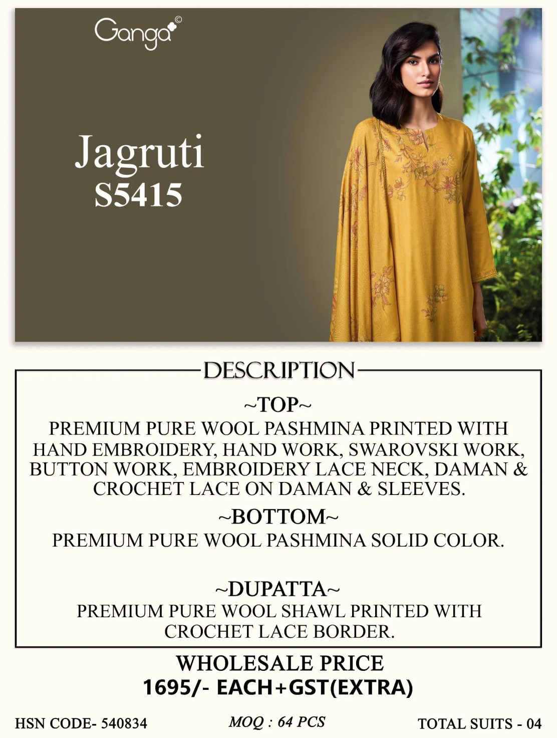 Ganga-Jagruti S5415(Rs.1695 per piece:total 4 piece) 9