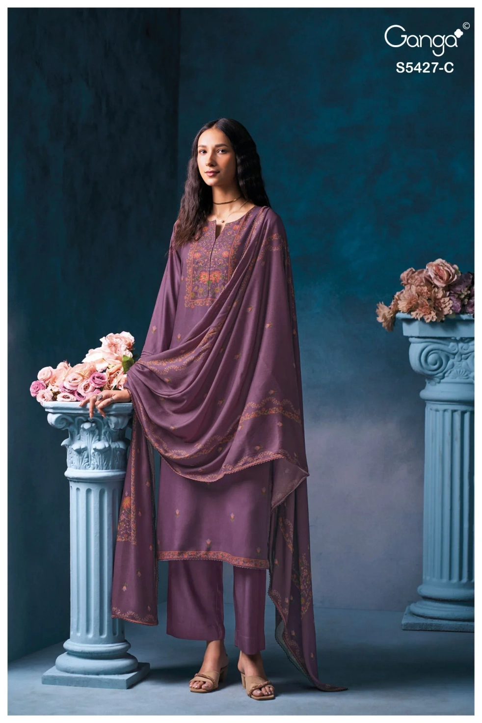 Ganga-Gre​lia S5427(Rs.1675 per piece:total 4 piece) 8