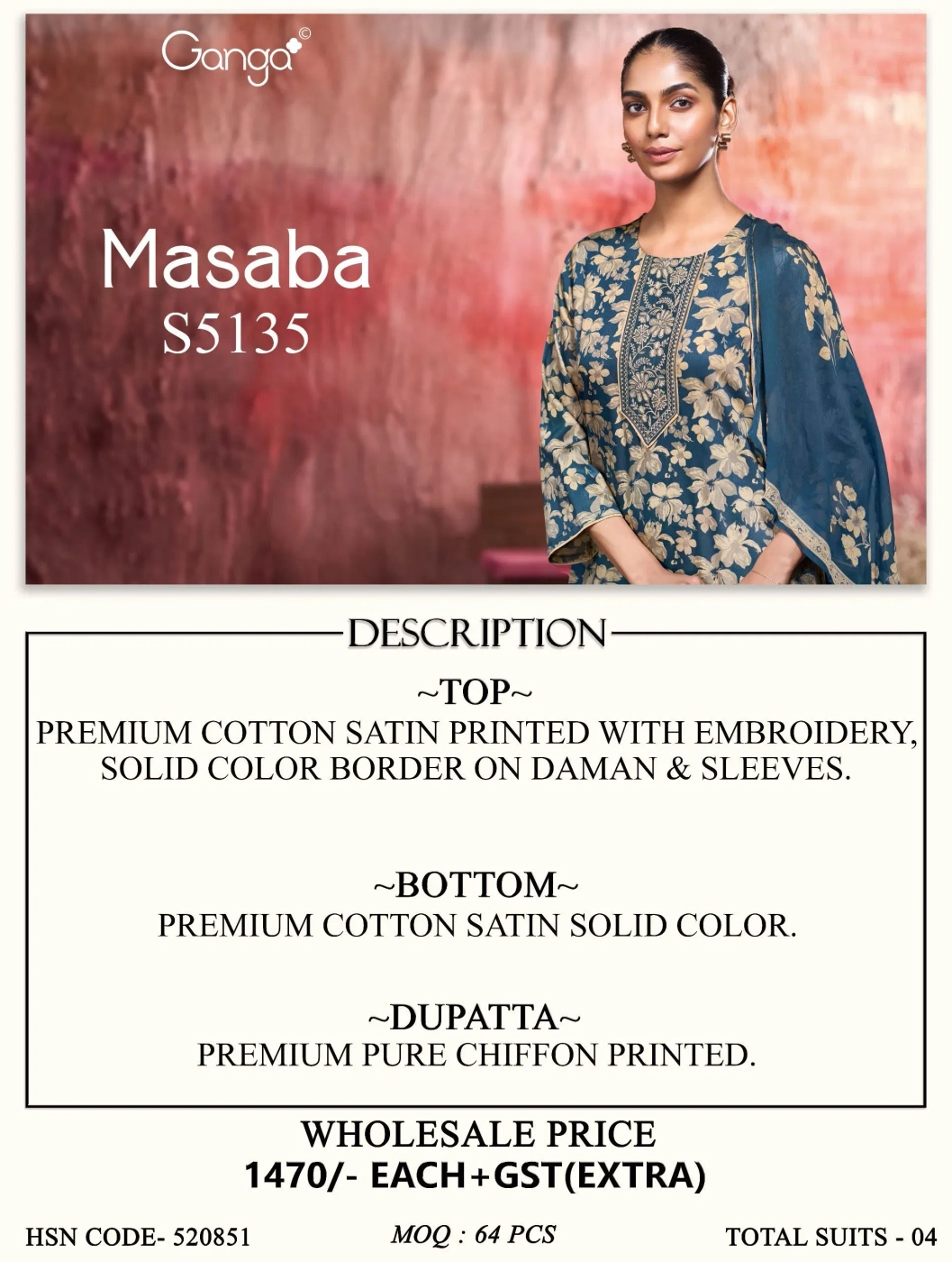 Ganga-Masaba S5135(Rs.1470 per piece:total 4 piece) 11