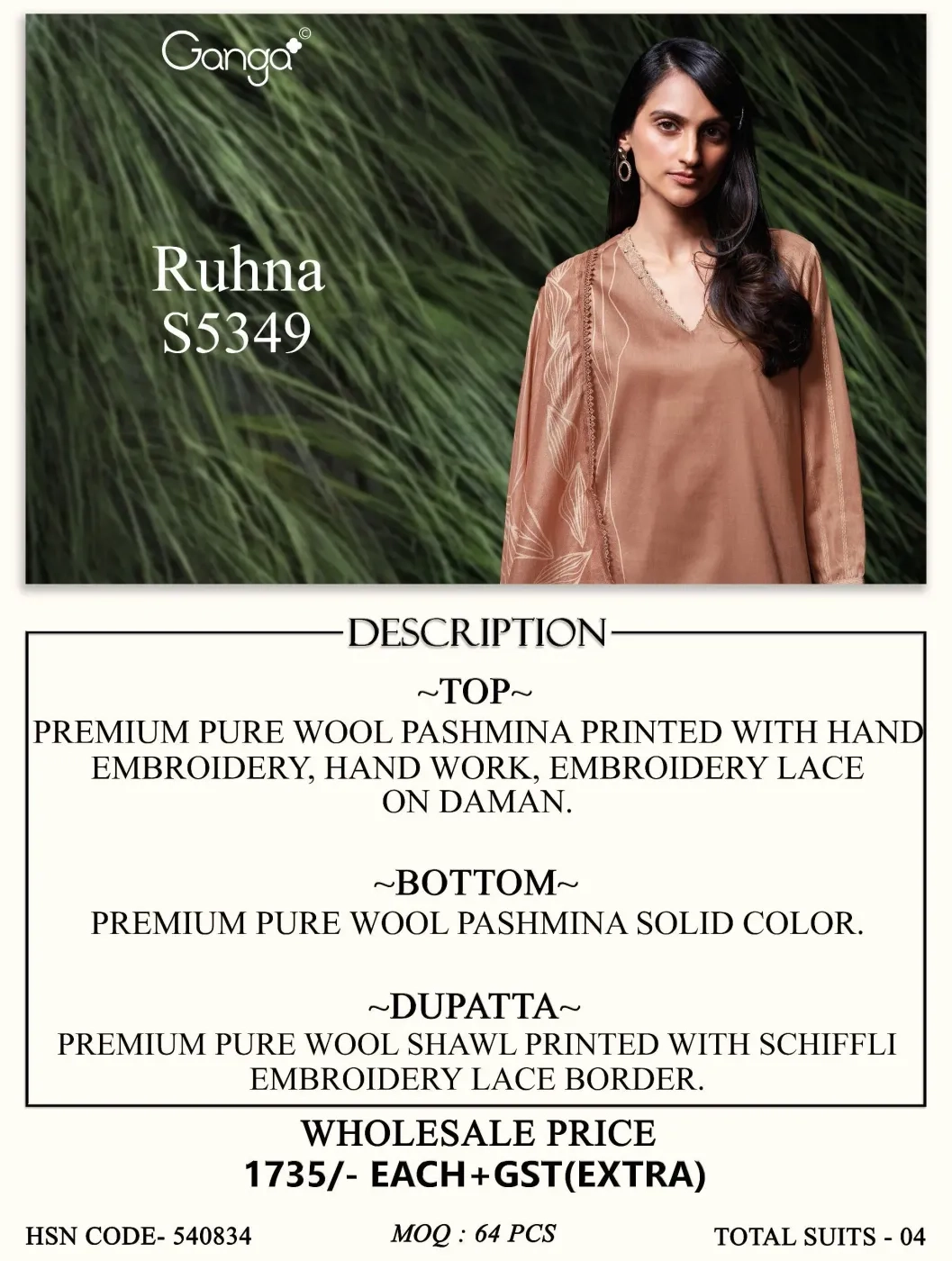 Ganga-Ruhna
S5349(Rs.1735 per piece: total 4 piece) 11