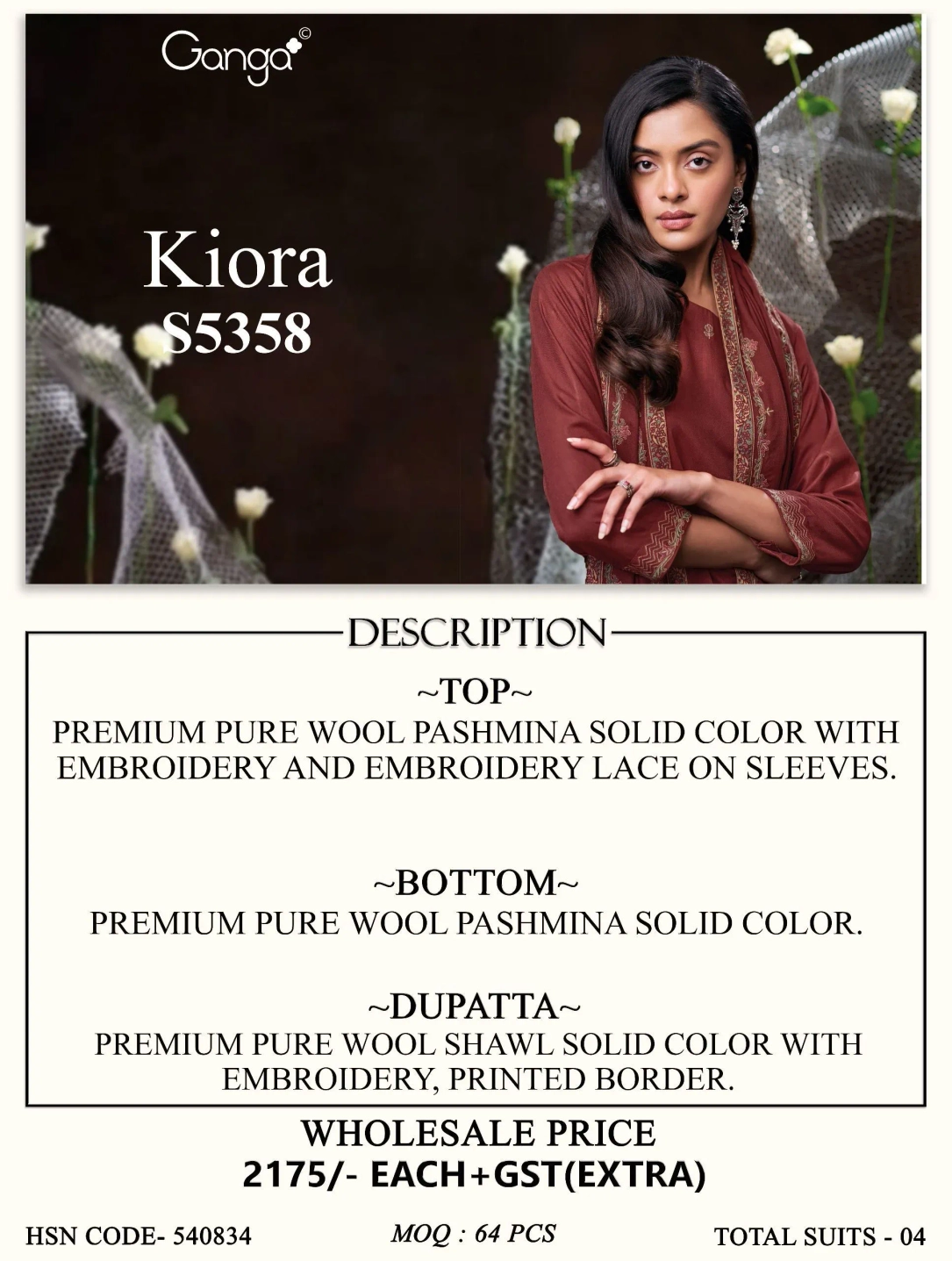 Ganga-Kiora
S5358(Rs.2175 per piece: total 4 piece) 10