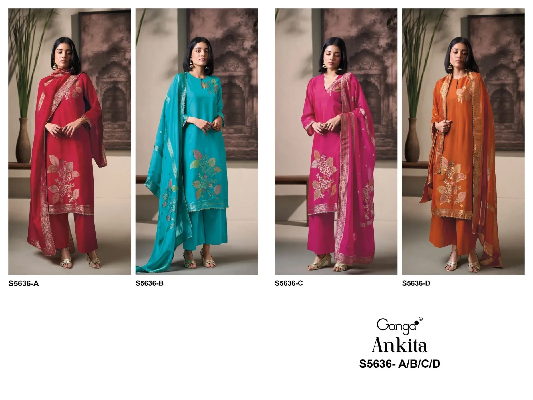 Ganga-Ankita
S5636(Rs.2280 per piece: total 4 piece) 10