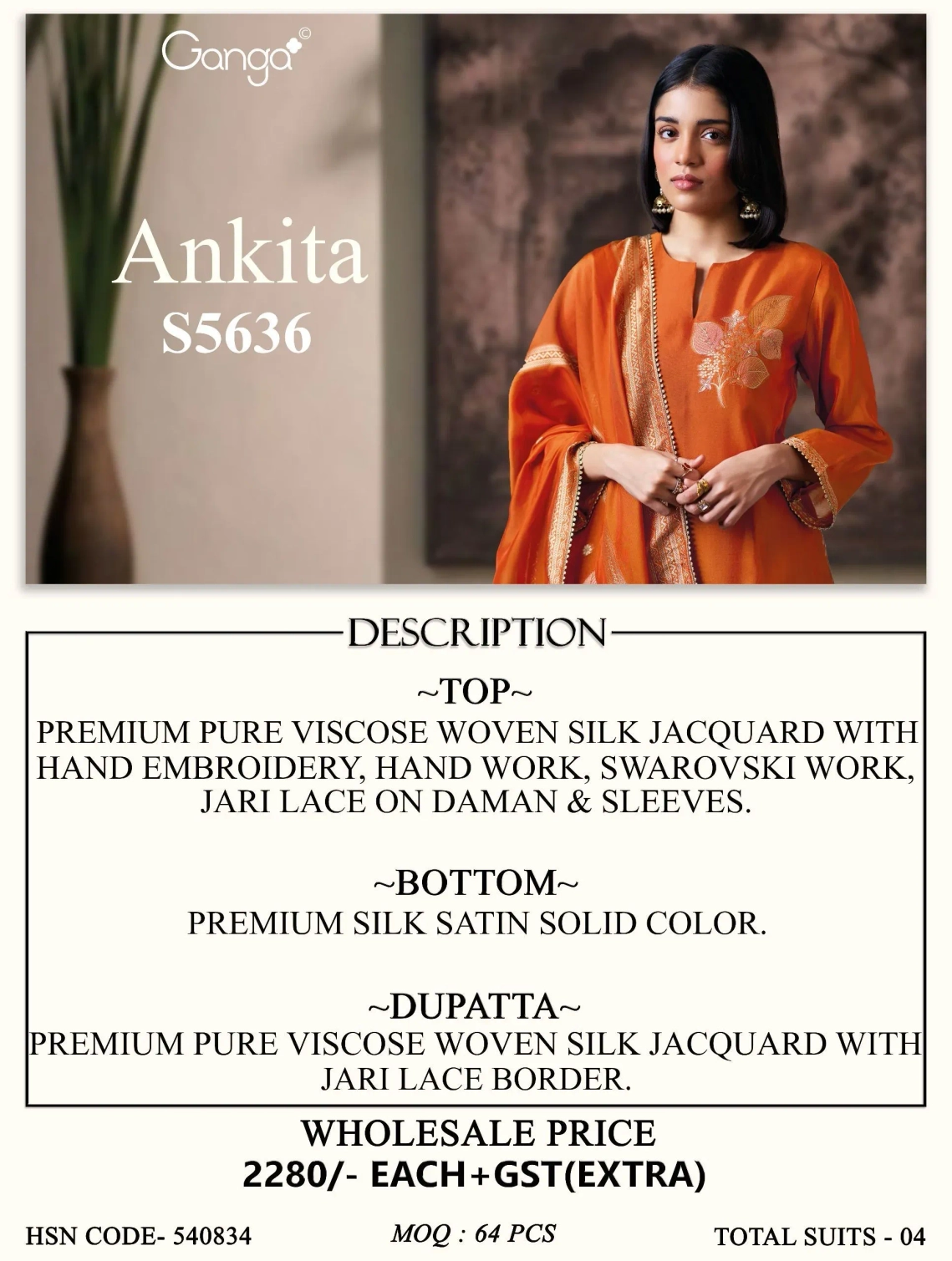 Ganga-Ankita
S5636(Rs.2280 per piece: total 4 piece) 11