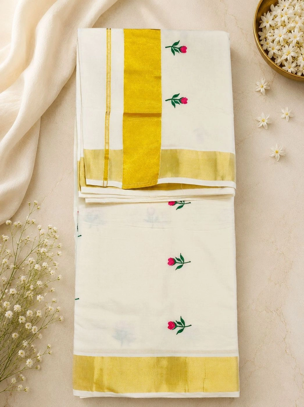 Rose Thread Saree