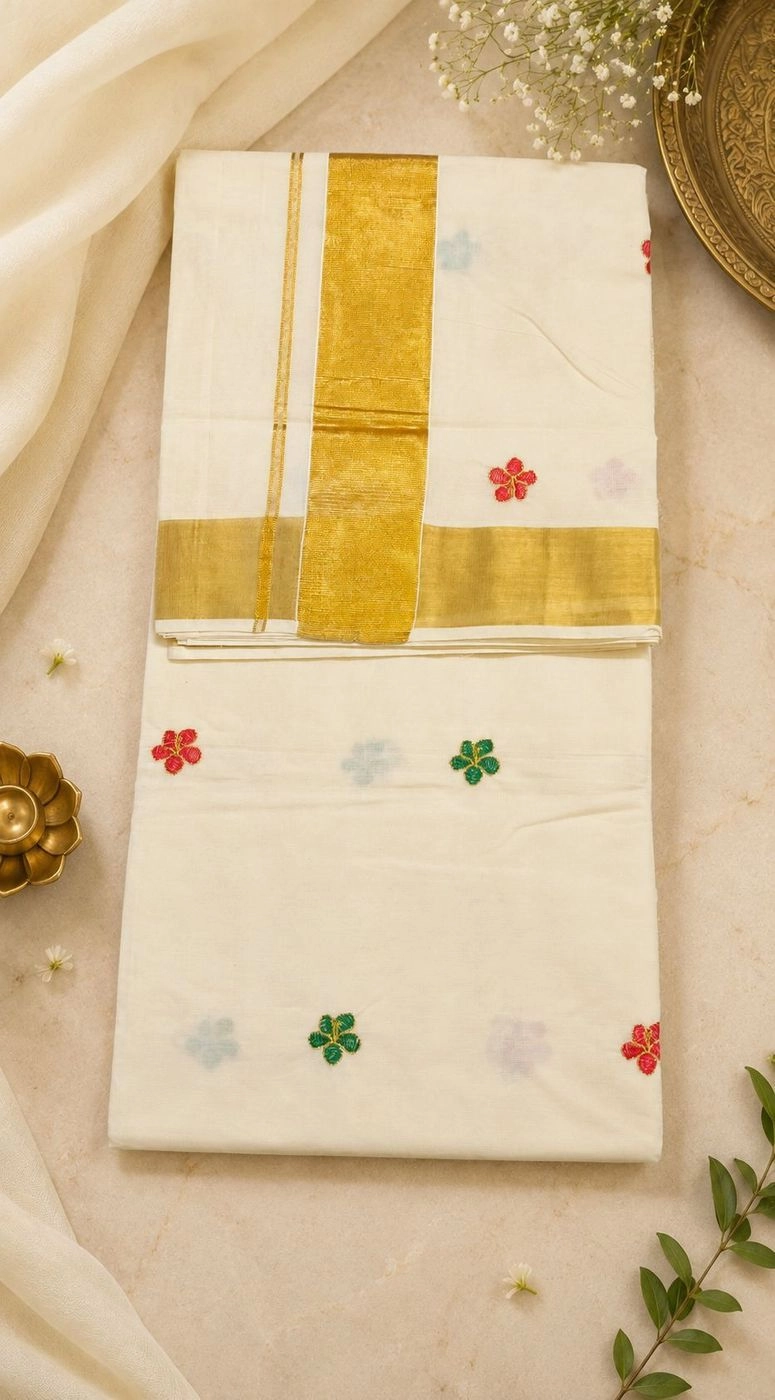 Floral Thread Saree