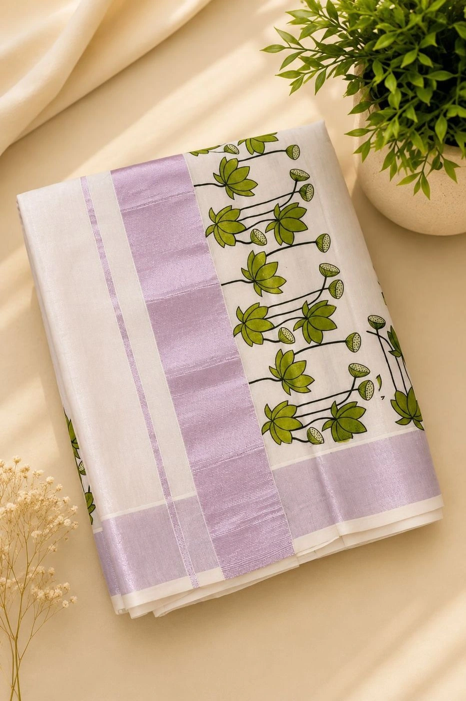 Lavanya Lotus Tissue Set Saree