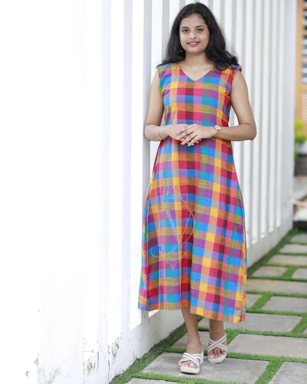 Madras Check Dress