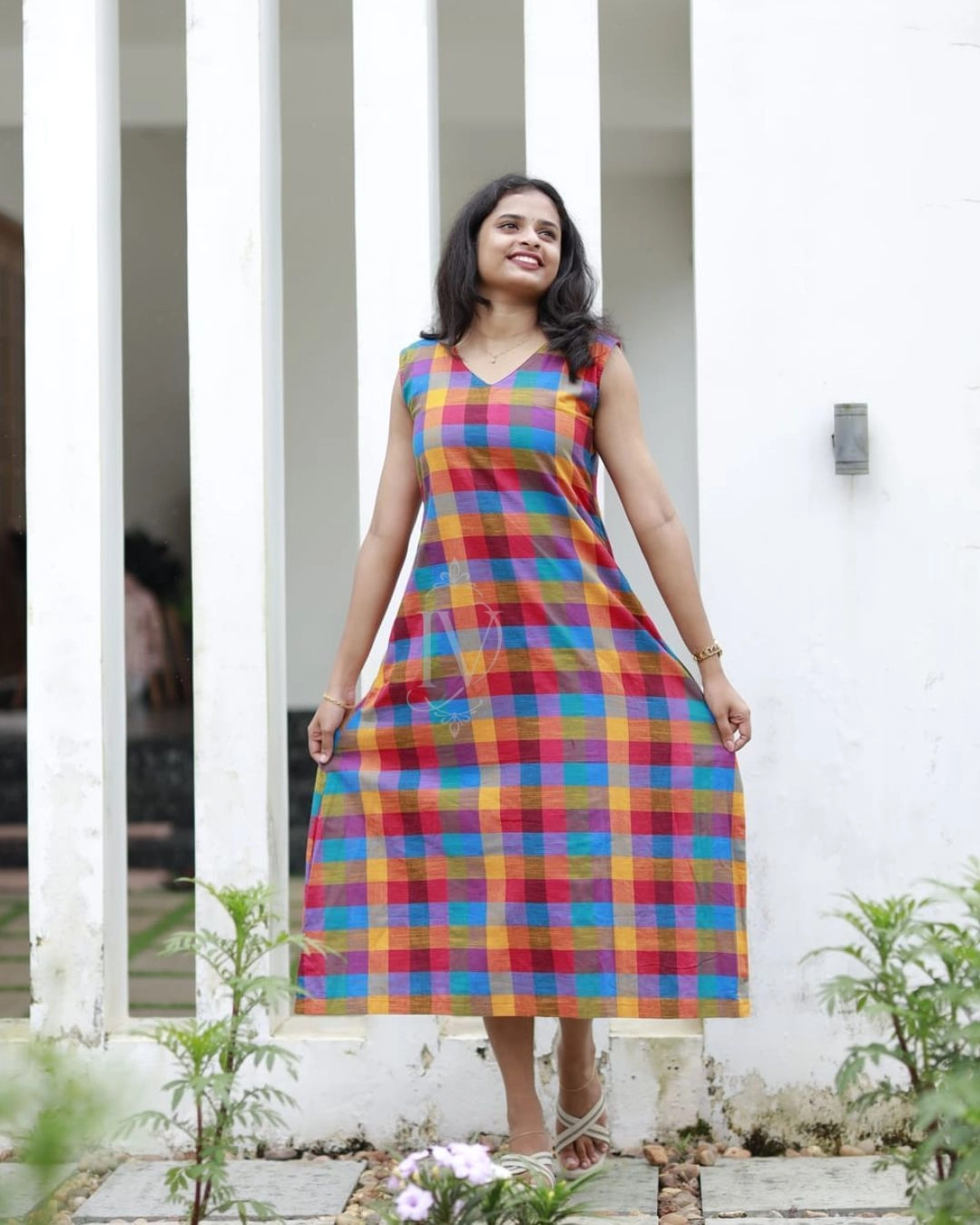 Madras Check Dress 3
