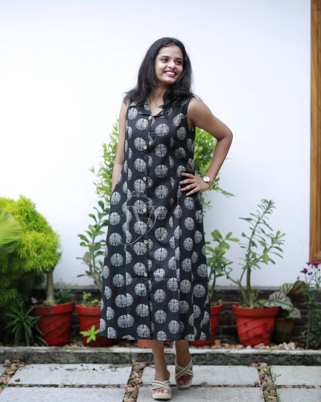 Black Owl Print Dress 3