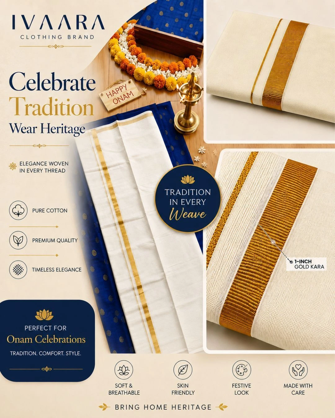 Double Mundu Timeless Onam Elegance 2