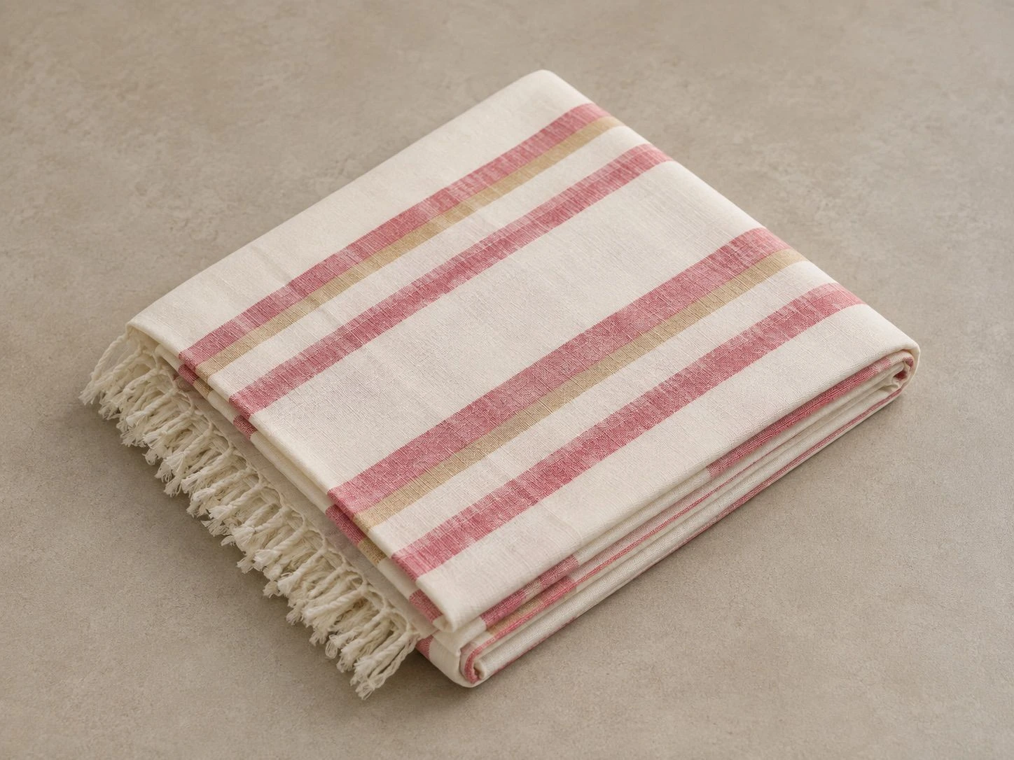 Mulloth Stripes Cotton Saree with Tassels | Premium Handloom Replica (No Blouse) 3