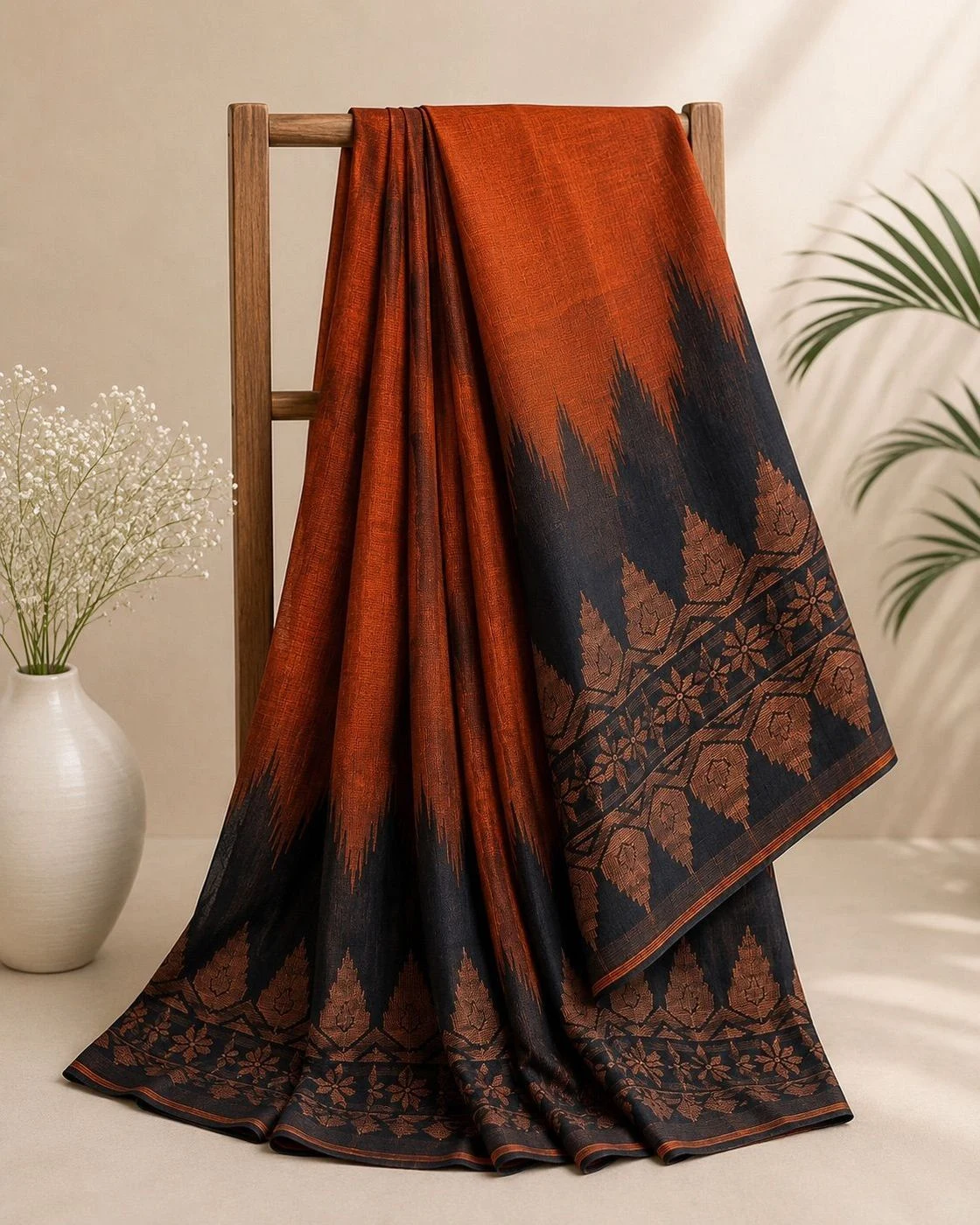 Double-Side Temple Korvai Cotton Saree 2
